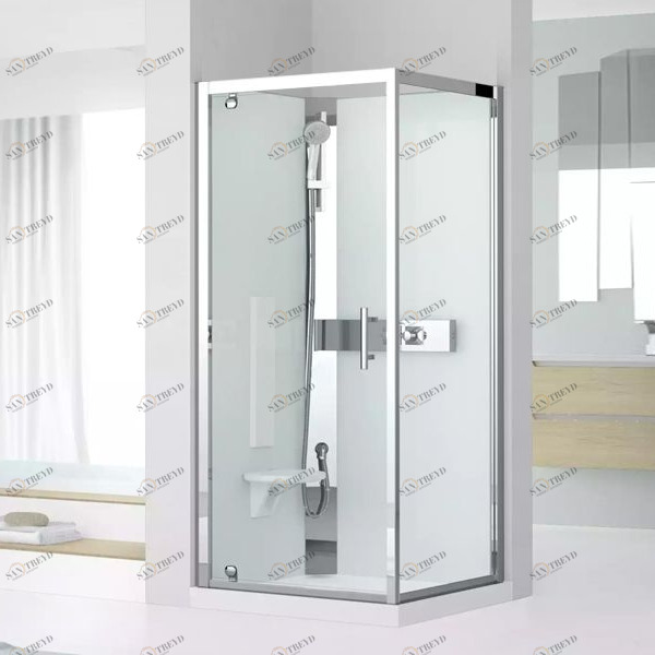 Novellini. Душевая кабина термостатическая 90x90 GF90 STANDARD с высоким душевым поддоном и серебристым профилем GLAX 3 GL3GF99T1B