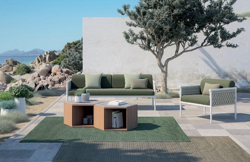 Atmosphera Низкий садовый стол из тика с местом для хранения вещей Zeta Ze.tb - Вид №1