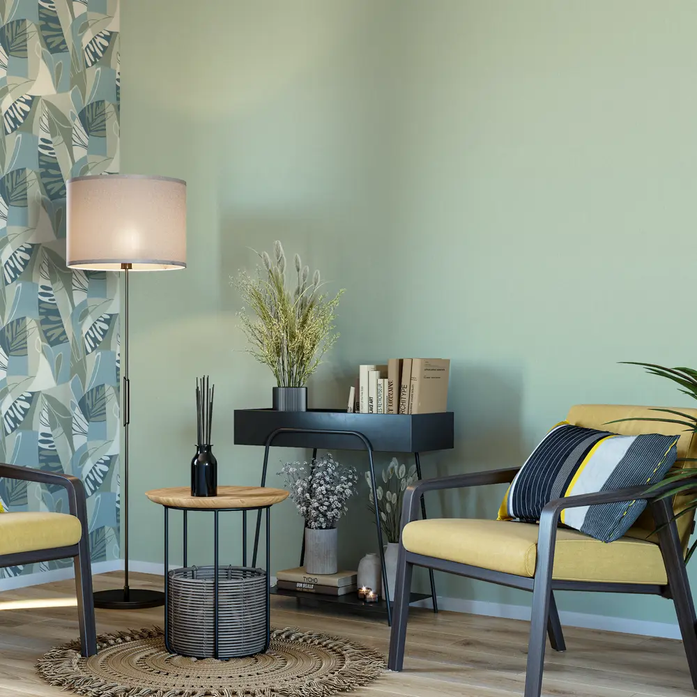 Обои флизелиновые Palitra Life Poezia зеленые 1.06 м PL72633-76 89447017 STLM-2009109 - Вид №5