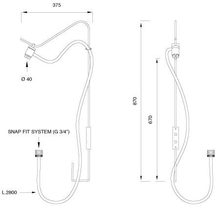 Ceadesign Душ с настенным держателем из нержавеющей стали Camilla - docce da esterni Cam03 - Вид №4