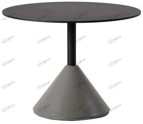 Bentu Design Круглый бетонный журнальный столик с алюминиевой столешницей Ding C239052-c239042 
