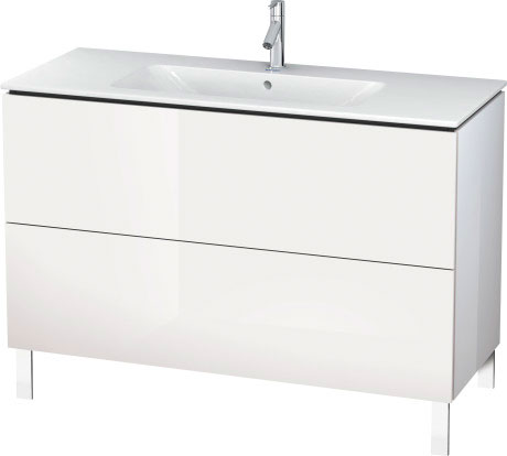 LC662804343 L-Cube Тумбочка напольная Базальт матовый, декор Duravit - Вид №2