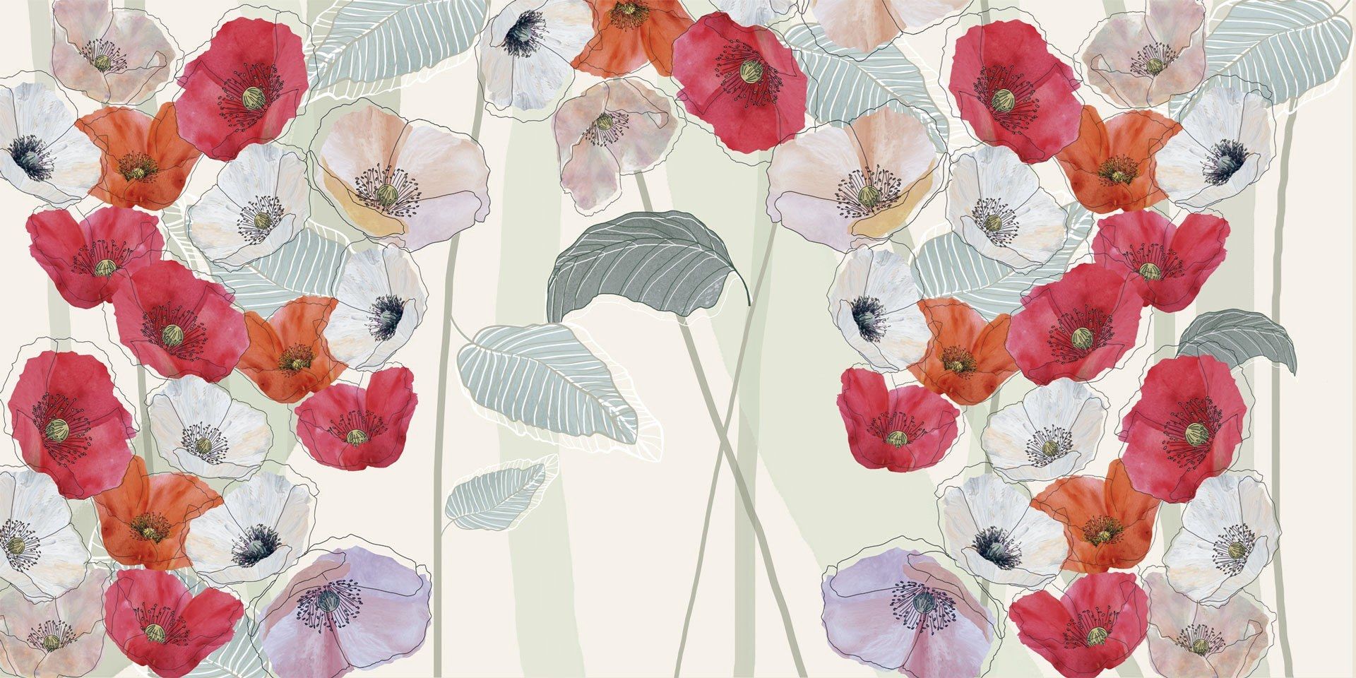 Панорамные обои с цветочными мотивами Rimura 2021 ARCH-00040567 - Вид №1