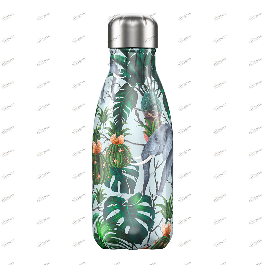 Термос 260 мл зеленый Tropical Elephant CHILLY'S BOTTLES ДИЗАЙНЕРСКИЕ 00-3948031 Зеленый 