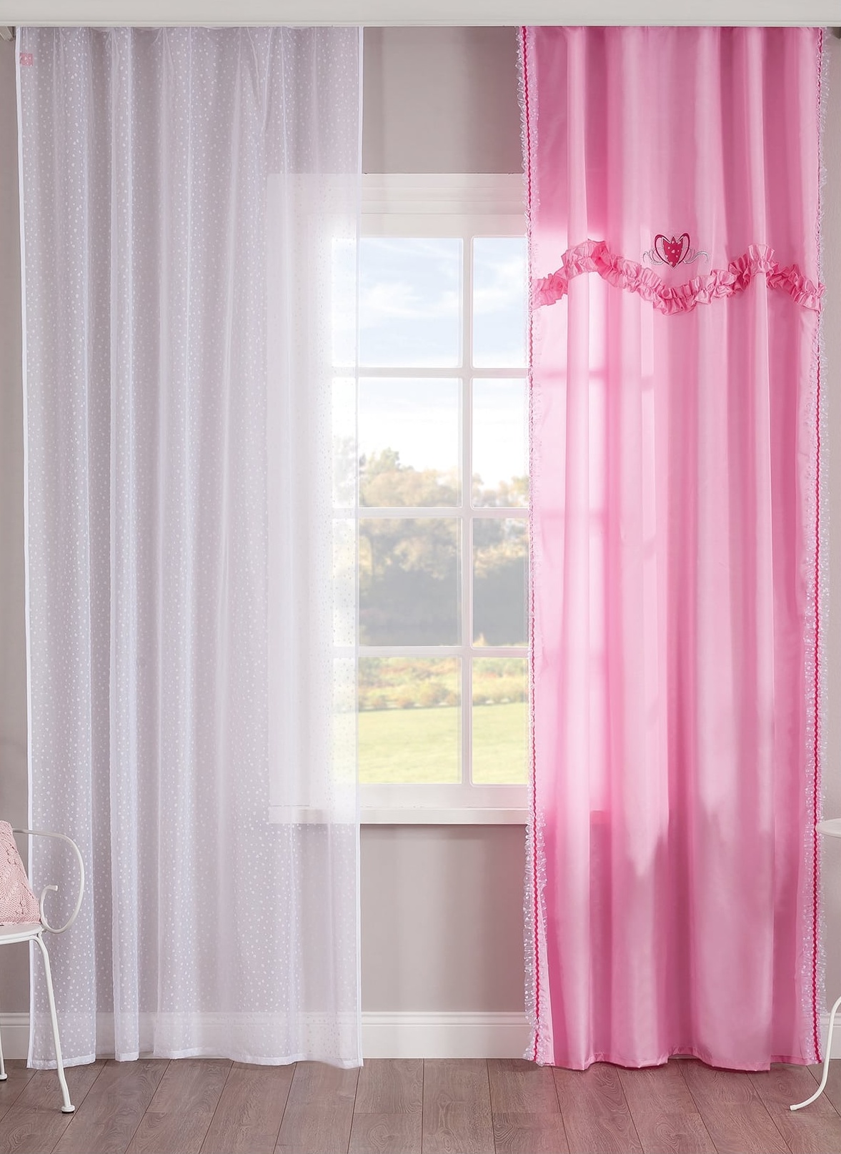 Тюль для детской 140х260 см Rosa, 1 полотно CILEK PRINCESS 00-3832615 Белый Santreyd - Вид №1