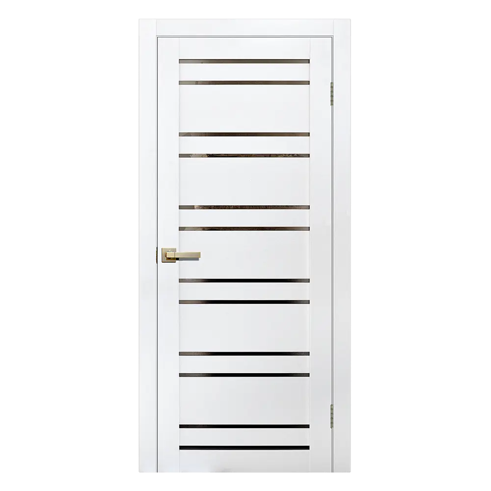 Комплект двери Artens Уна со стеклом 90x200 см Hardflex белый с добором 100 мм STLM-2084749