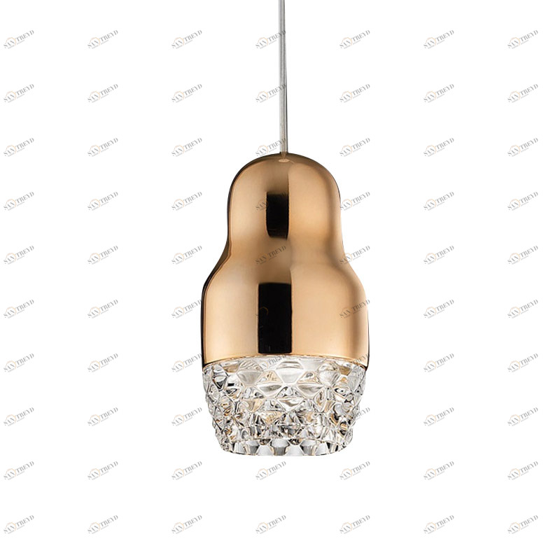 Подвесной светильник SP FEDOR 1 Rose Gold от Axo Light AXO LIGHT ДИЗАЙНЕРСКИЕ 243100 Прозрачный;золото 