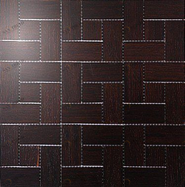 Мозаика и 3D панели из дерева Da Vinci Мозаика Ritmo 070 Венге Селект (Гладкая) 324х324 мм 1301100070