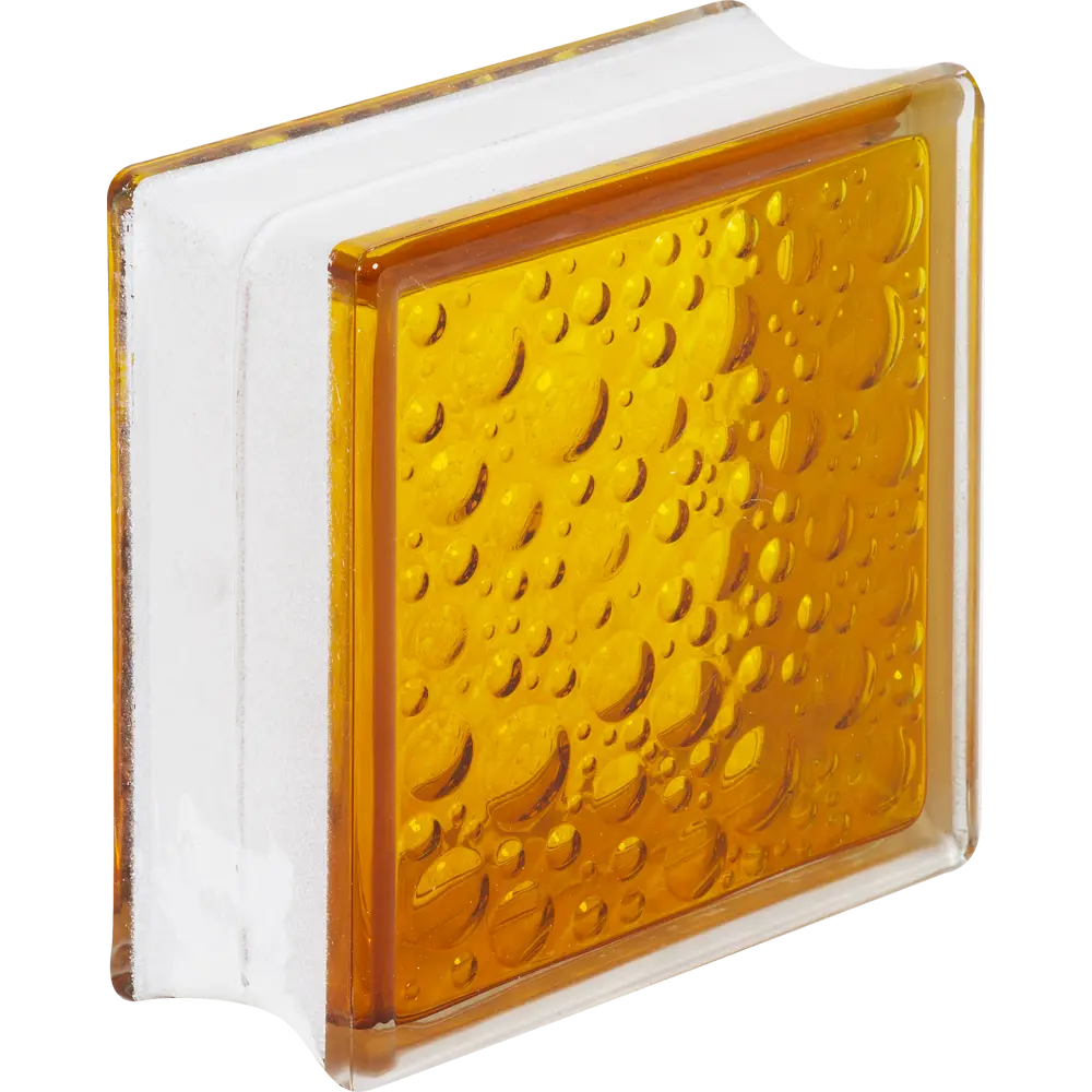 Стеклоблок Богема Савона цвет ярко-медовый VITRABLOCK STLM-2201508