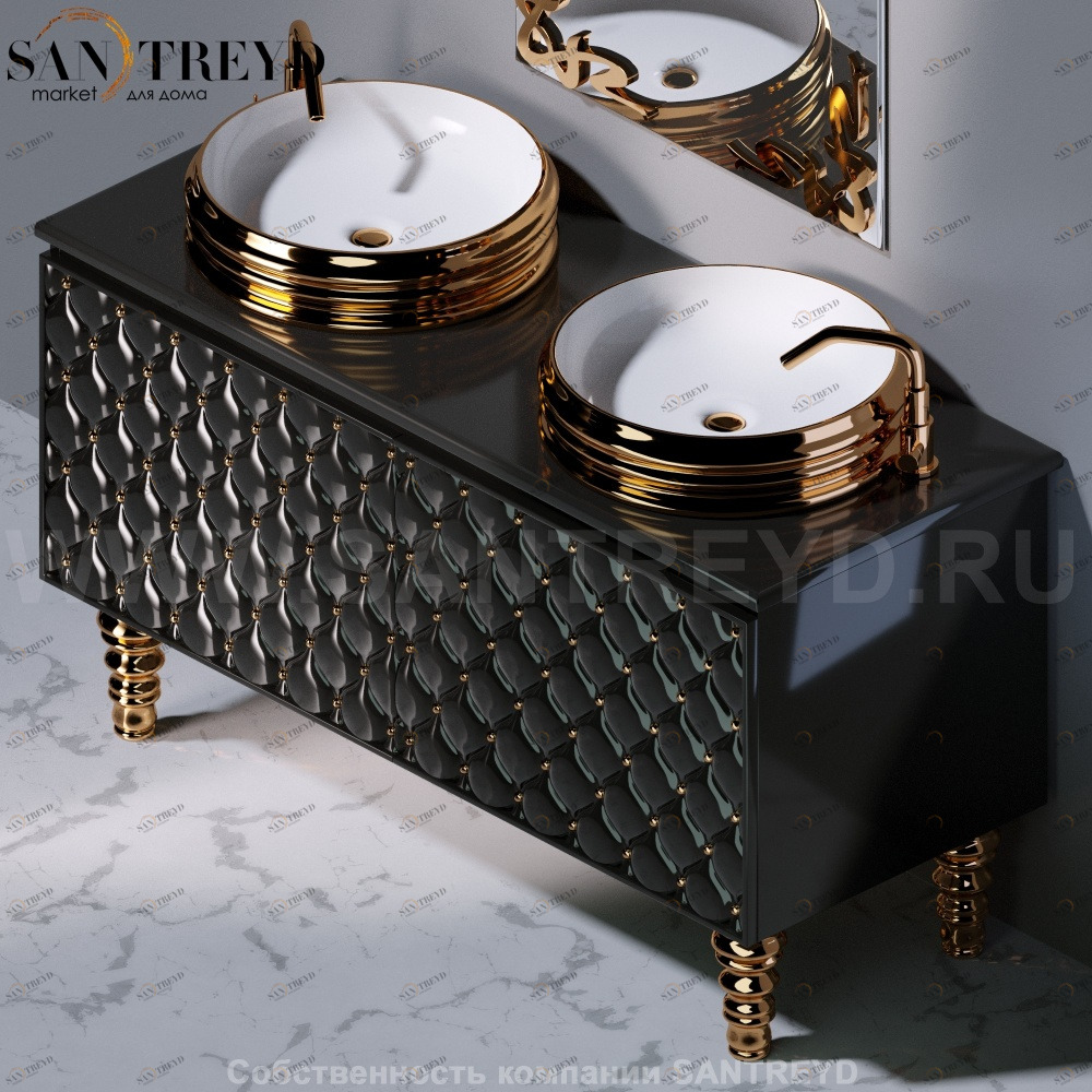 Тумба C291M CLASS с черным фасадом AeT ITALIA GLASS C291M104