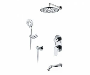A175819 Встраиваемый комплект для ванны с верхней душевой насадкой, лейкой и изливом WasserKRAFT