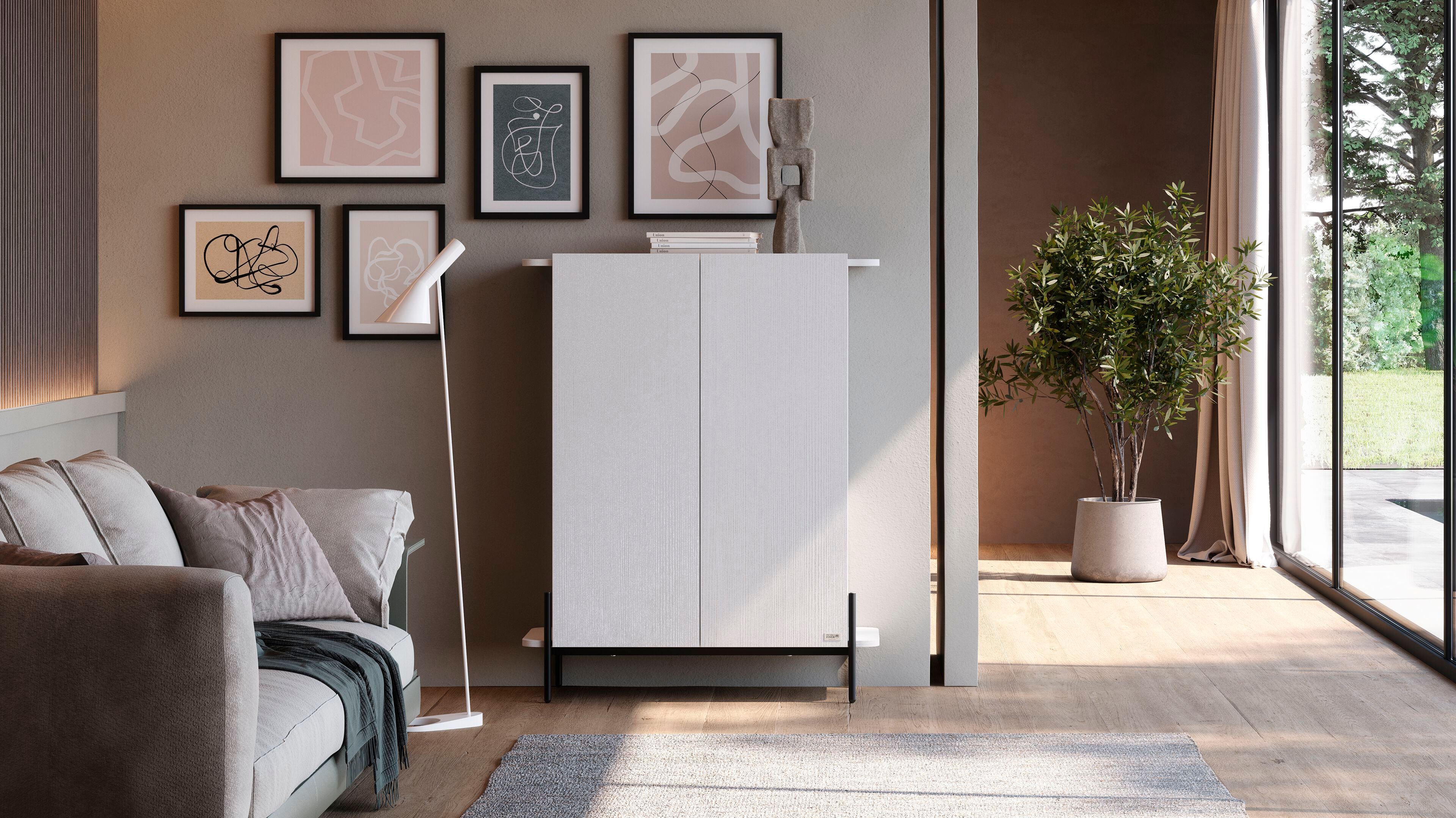 Буфет из меламиновой ткани с распашными дверцами Mobili Fiver OLIVA ARCH-00072799 - Вид №18