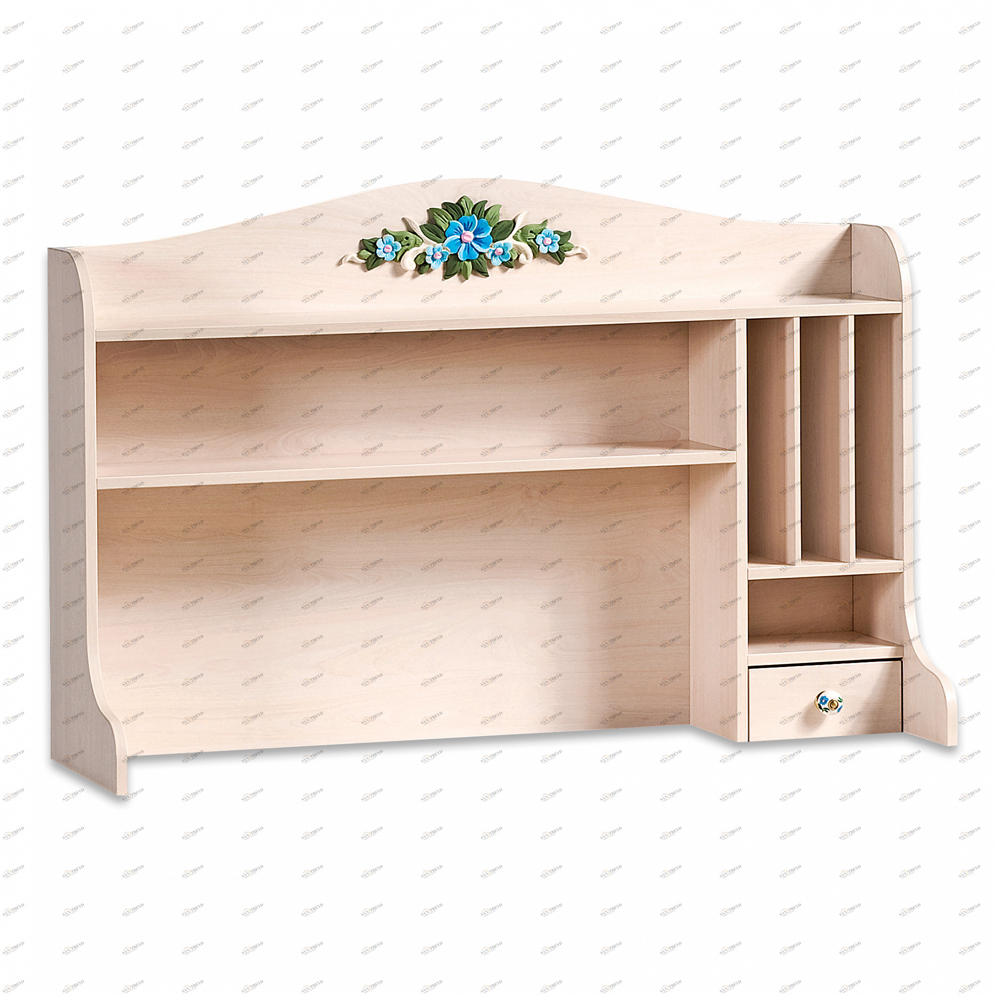 Надстройка для письменного стола деревянная беленый дуб Flora CILEK FLORA 00-3832379 Бежевый Santreyd