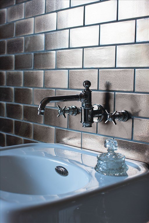 Смеситель настенный для раковины, 3 отв, ручки - крестики, хром [ARC16 CHR] Arcade Burlington ARC16 CHR - Вид №2