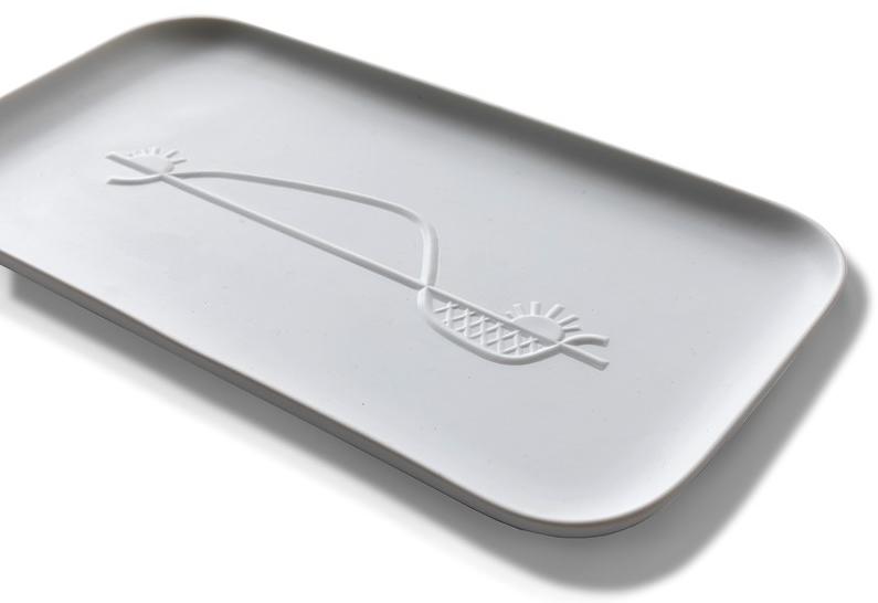 Cassina Прямоугольный поднос из фарфора Gnr collection chandigarh Gnr 31 - Вид №1