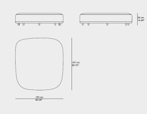 Ткань прямоугольный сад пуфик
