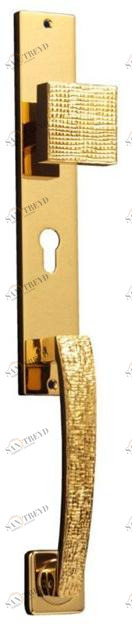 Pasini Ручка из латуни на пластине с накладкой Quadrata sun-id-1360919