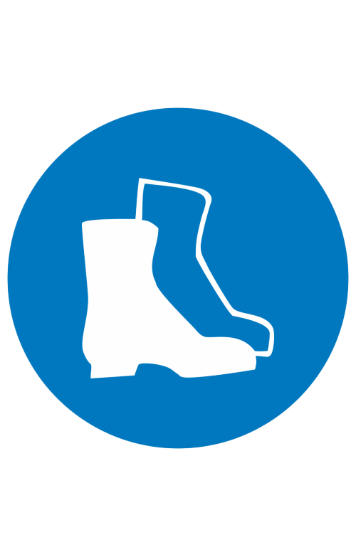 68499 Знак "Работать в защитной обуви"  Предписывающие знаки размер 100 х 100 мм Спецодежда 