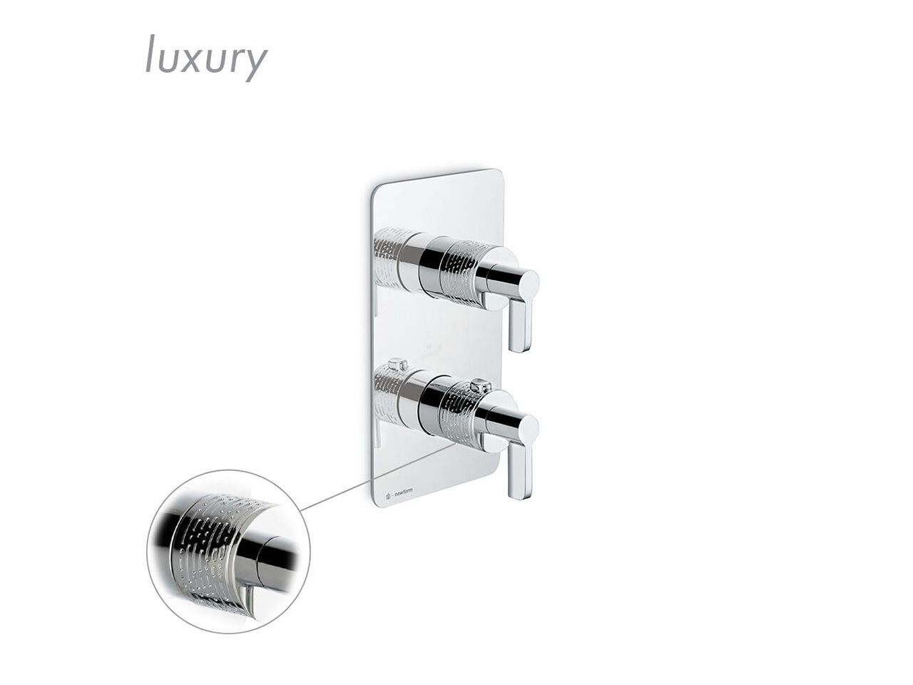 Встраиваемый термостатический смеситель для душа с 2 отверстиями Newform BLINK CHIC ARCH-00070305 - Вид №1