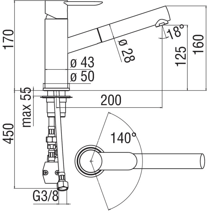 Nobili Rubinetterie Смеситель для кухни на столешнице Sand sun-id-1395708 - Вид №1
