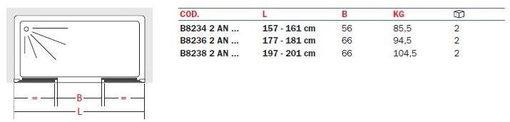 INDA® Душевая кабина стеклянная ниша с раздвижной дверцей Air B823… - Вид №1