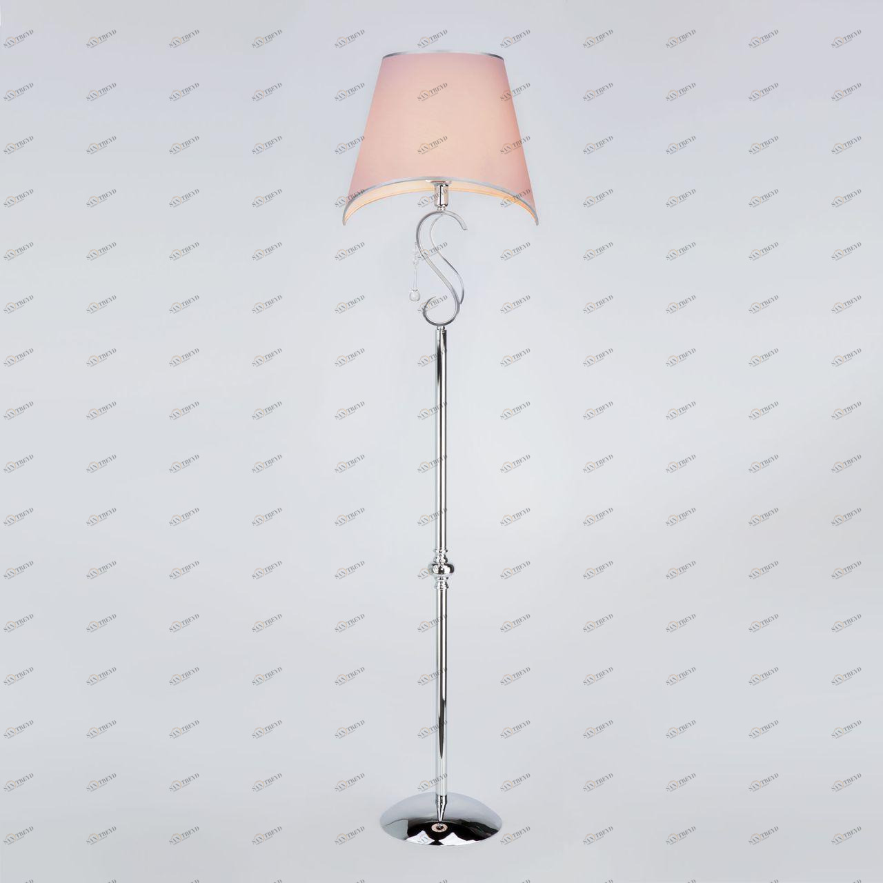 Торшер Eurosvet Kelly 01054/1 хром/прозрачный хрусталь Strotskis EUROSVET ЭЛИТНЫЕ 222925 Бежевый;хром 