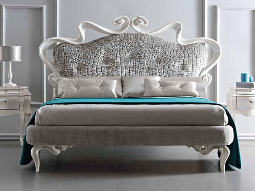 CorteZari Двуспальная кровать из кожи с обитым изголовьем Elegance sun-id-1503995 - Вид №1