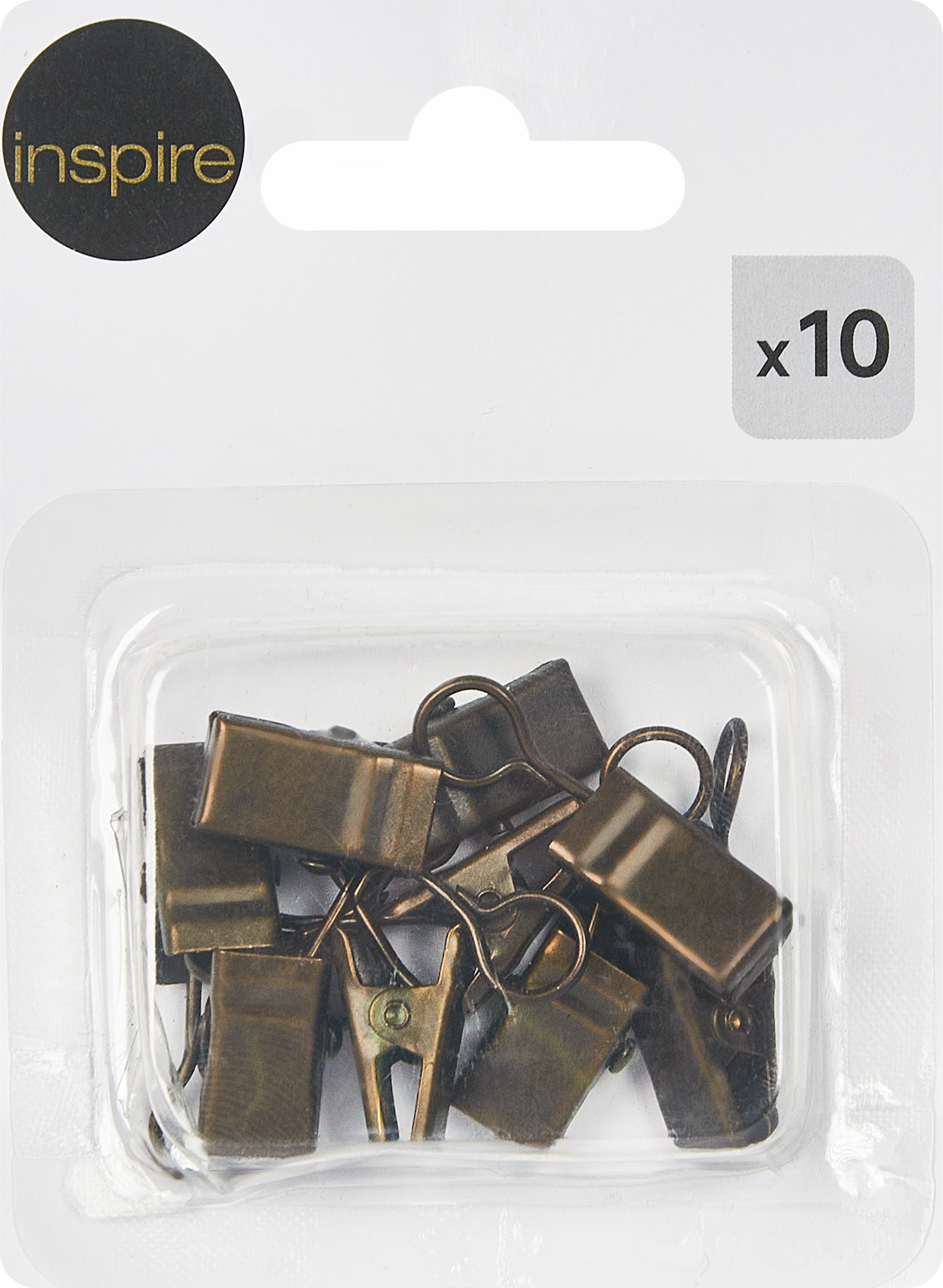 Прищепка-держатель для штор INSPIRE 2 см, цвет античная медь 85186812 STLM-0059684 - Вид №1