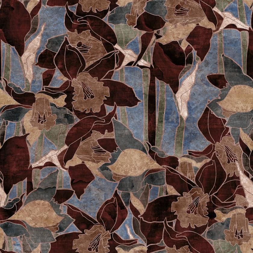 Inkiostro Bianco Обои сусальное золото с цветочными мотивами Goldenwall 2020 Inkdpij2001,2 - Вид №1