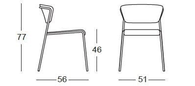 Ткань открытый стул S-CAB Лиза ARCH-00051765 - Вид №4