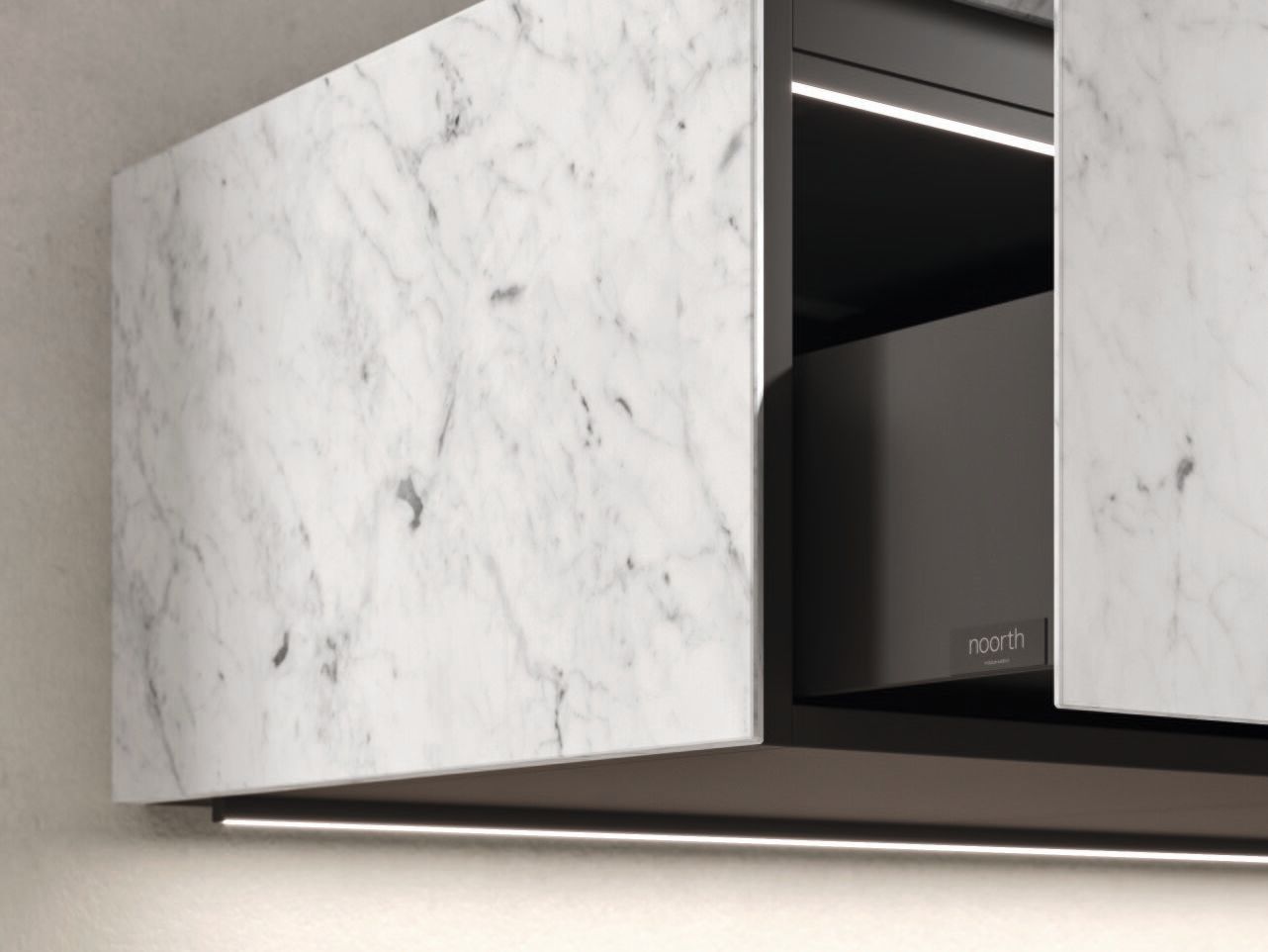 Каррарский мраморный подвесной умывальник со встроенной раковиной Noorth Azuma ARCH-00042313 - Вид №1