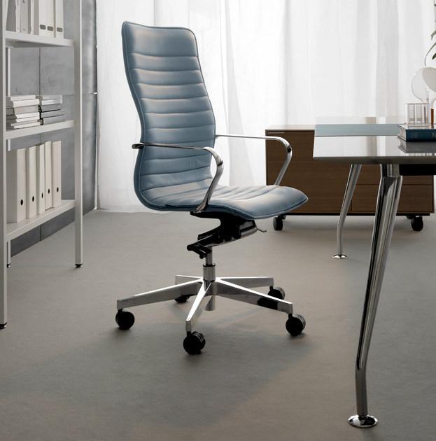 Quinti Sedute Кожаное кресло руководителя, регулируемое по высоте, с 5 спицами и подлокотниками Ice sun-id-1448986 - Вид №2