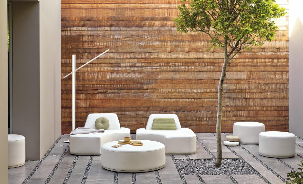 MNST1305 Подставка для ног Moon Island 52 морская кожа белого цвета Manutti Poufs  - Вид №6