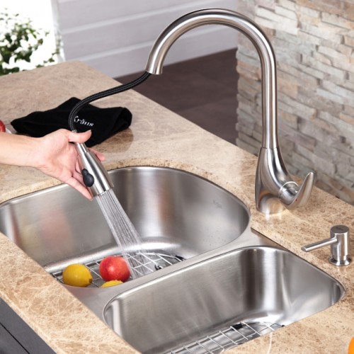 KBU23 Мойка кухонная прямоугольная Krausru  - Вид №8