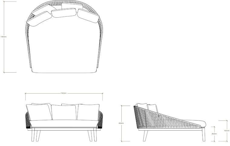 TRIBÙ Двуспальная грядка Mood sun-id-1485186 - Вид №2