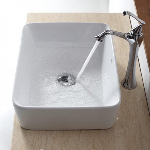 KCV121-KEF15000 Накладная раковина на столешницу  прямоугольная Krausru  - Вид №2