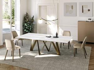 Прямоугольный керамический стол