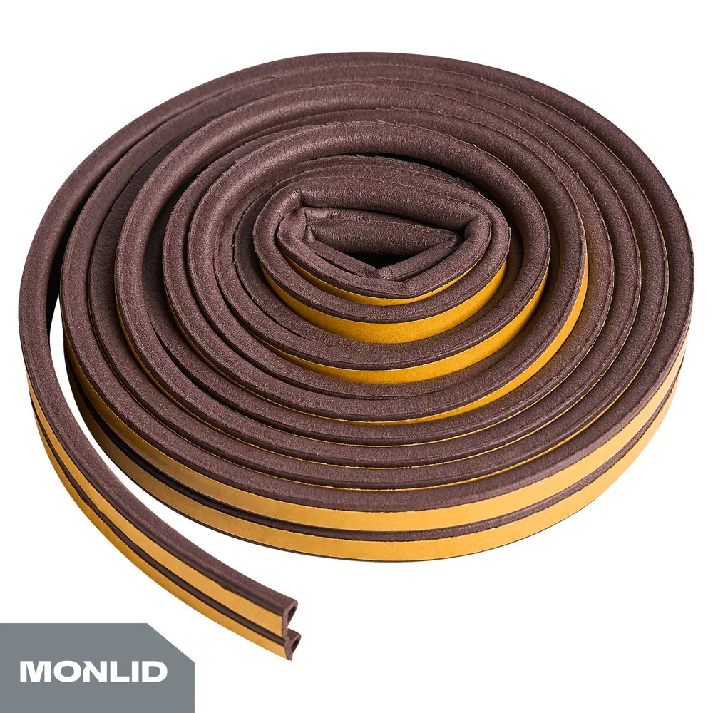 Уплотнитель EPDM для окон и дверей самоклеящийся Monlid P-профиль 6 м цвет коричневый 89434449 STLM-2015510  - Вид №3