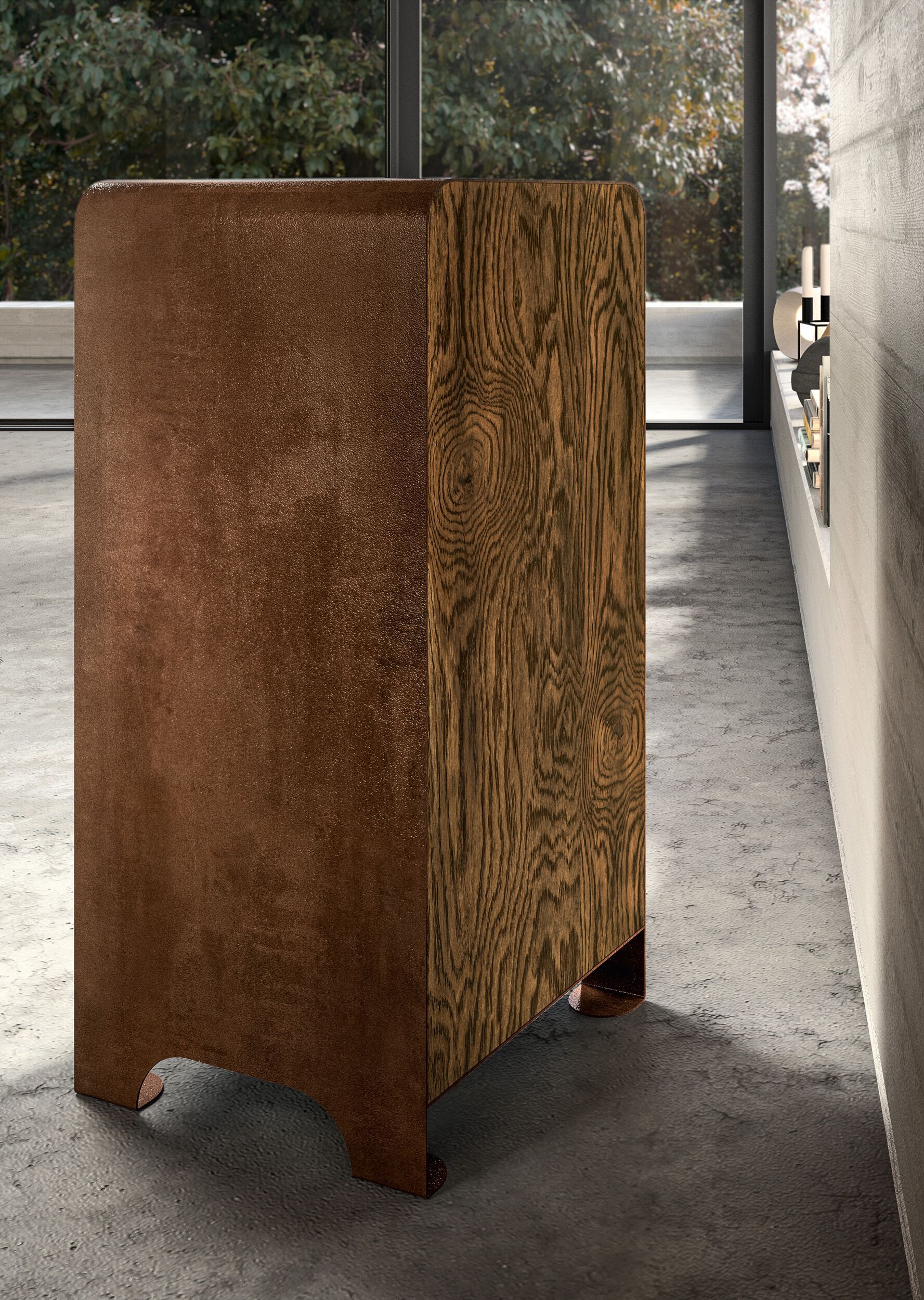 Напольная винная стойка из стали и дерева Canel Fucina Design SOFT ARCH-00107434 - Вид №2