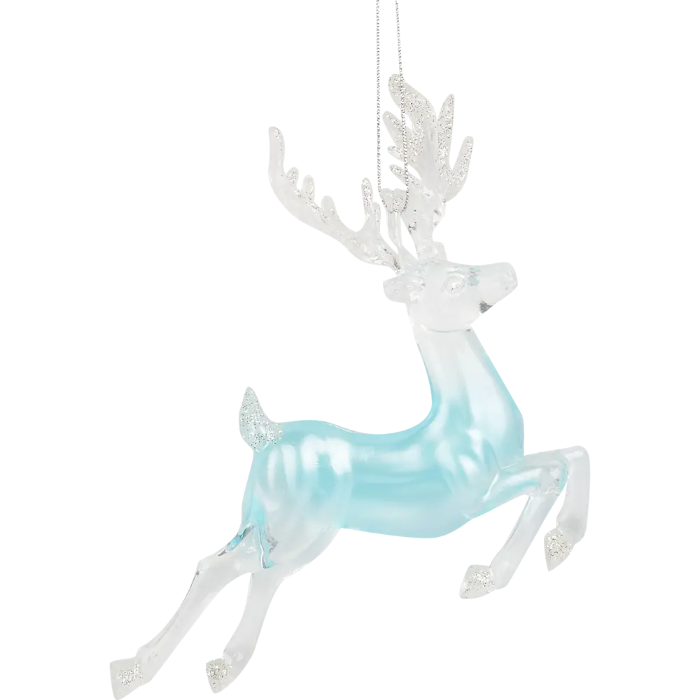 Елочная игрушка Erichkrause Decor "Олень морозный" 2x15x13 см пластик голубой 82720473 STLM-2087351  - Вид №1