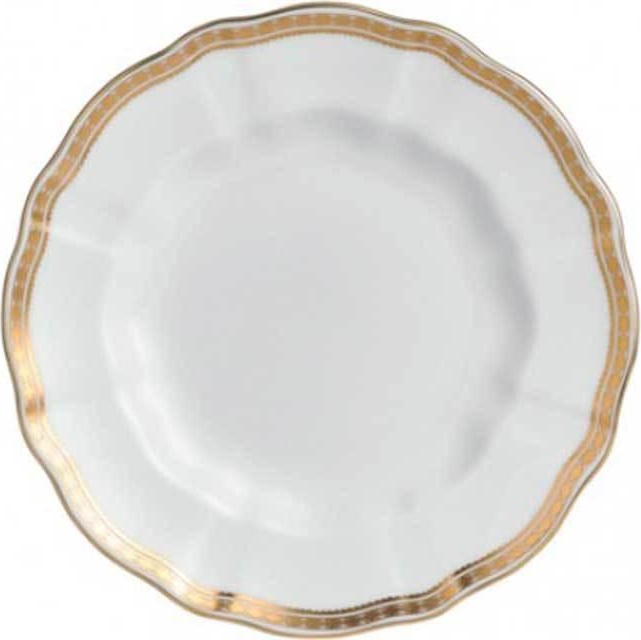 52777 Royal Crown Derby Тарелка закусочная 21,5см "Карлтон, золотой кант" Фарфор костяной 