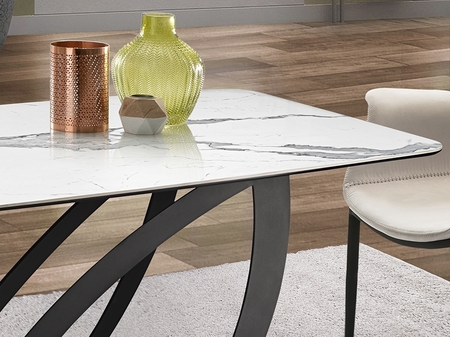 098590 Стол обеденный Formas 180 см белый/черный Schuller Dock - Вид №3