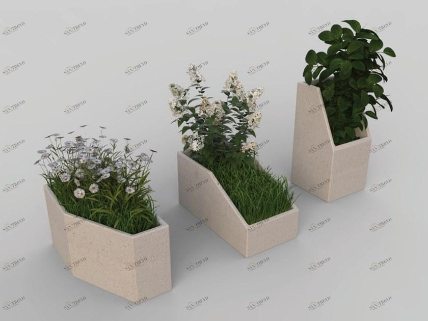 Manufatti Viscio Кашпо для общественных мест из реконструированного камня Modula sun-id-1417030