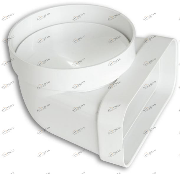 First Corporation Вертикальный изгиб в абс от круглой трубы к прямоугольной La ventilazione Cgv229b