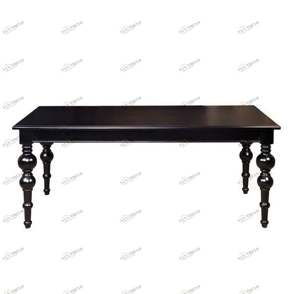 Обеденный стол черный прямоугольный с фигурными ножками 130 см Gurmano UNICO  248862 Черный 