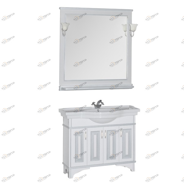 Комплект мебели Aquanet Валенса 110 белый краколет/серебро 00180448