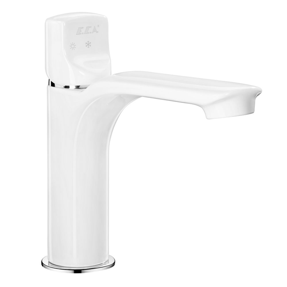 104108986st  Смеситель для раковины Myra - белый - экономия воды Eca 