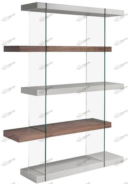 Angel Cerdá Книжный шкаф с открытыми разделениями из дерева и стекла Loft tendencia 3025 Angel Cerda