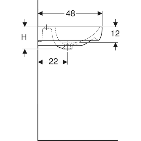 500.227.01.1 Раковина Geberit Smyle Geberit  - Вид №4