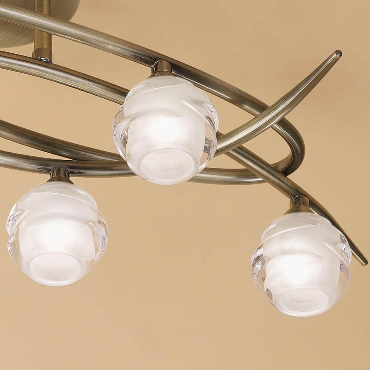 Потолочная люстра Mantra Loop Antique Brass 1822 MANTRA ДИЗАЙНЕРСКИЕ, LOOP ANTIQUE BRASS 00-3888536 Белый;серый  - Вид №3